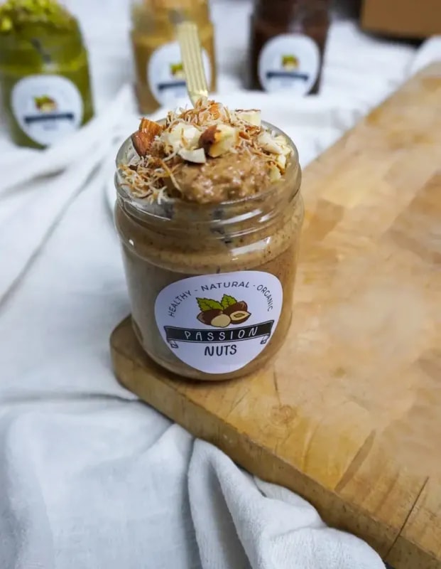 زبدة اللوز مع كنافة وعسل 200g